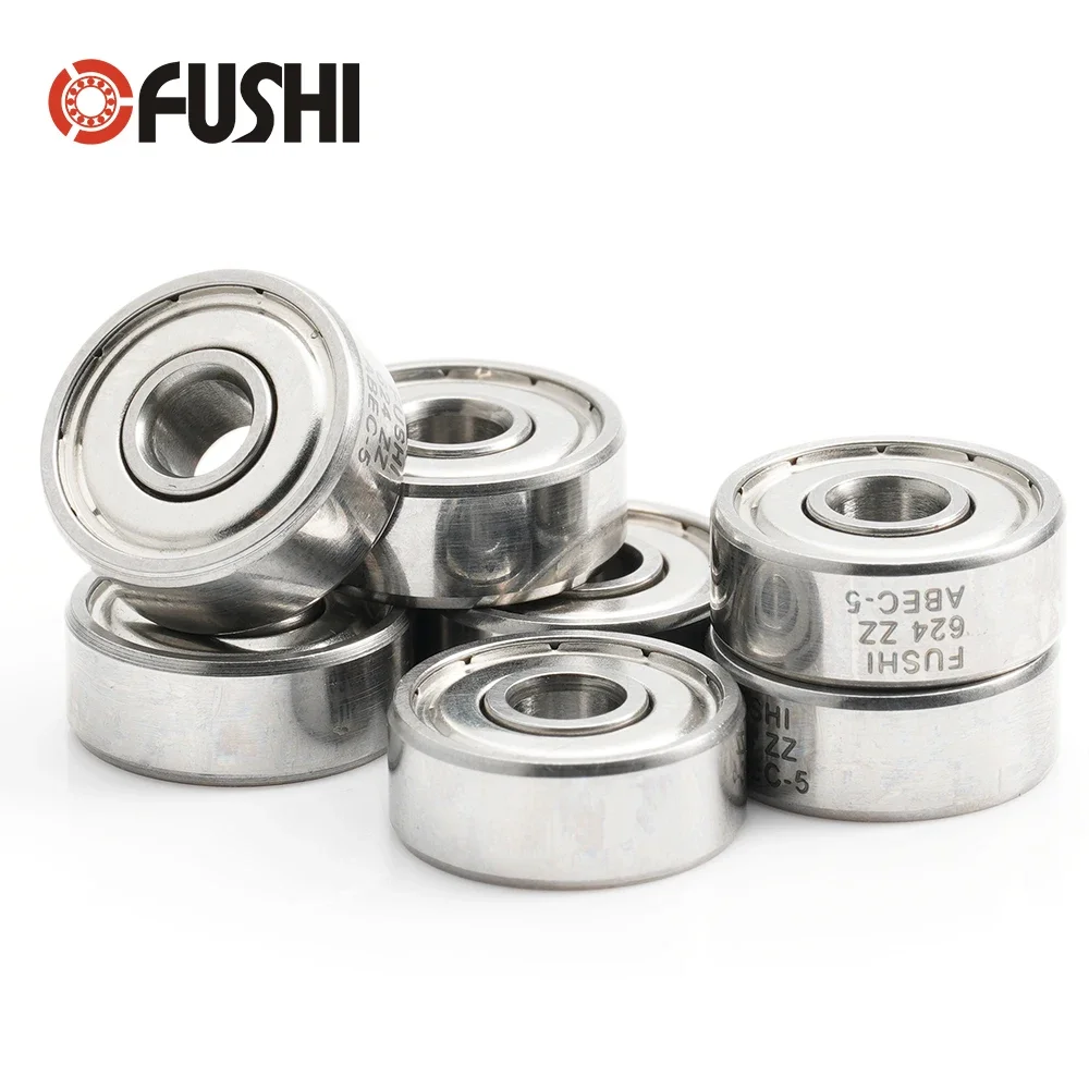 624ZZ Bearing ABEC-5 10PCS 4x13x5 mm Wire Cutting Machine Miniature 624-2Z Ball Bearings 624 ZZ EMQ Z3V3 Quality