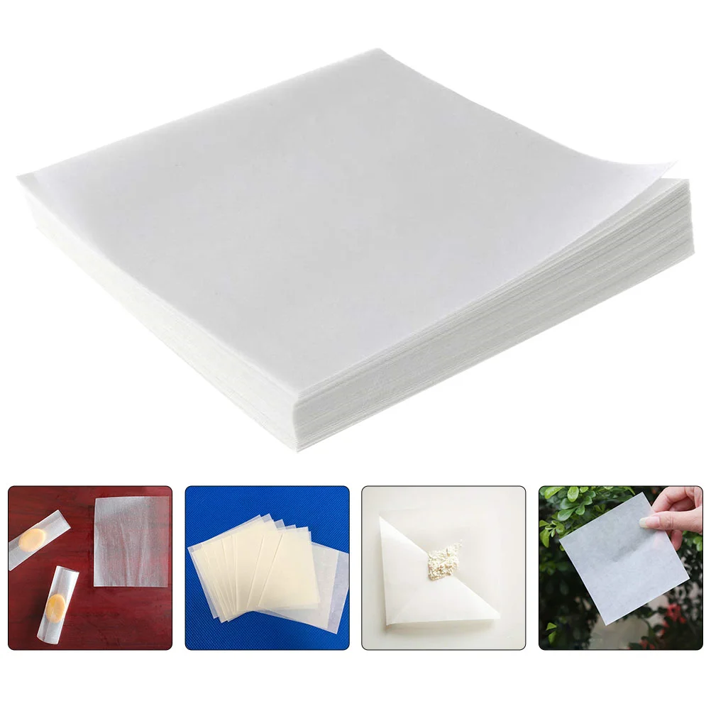 500 Sheets Weighing Paper for Samples Transfer High-Gloss Square Scale Measurement White Nitrogen Free