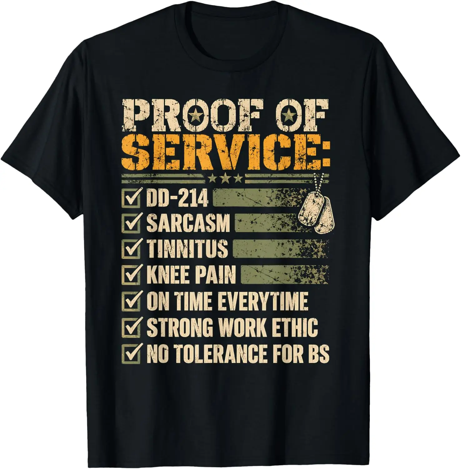Military Proof Of Service DD-214 Veteran Veterans Day T-Shirt Premium heavyweight pure cotton—stylish, versatile, and unisex; a perfect Christmas gift suitable for year-round wear.