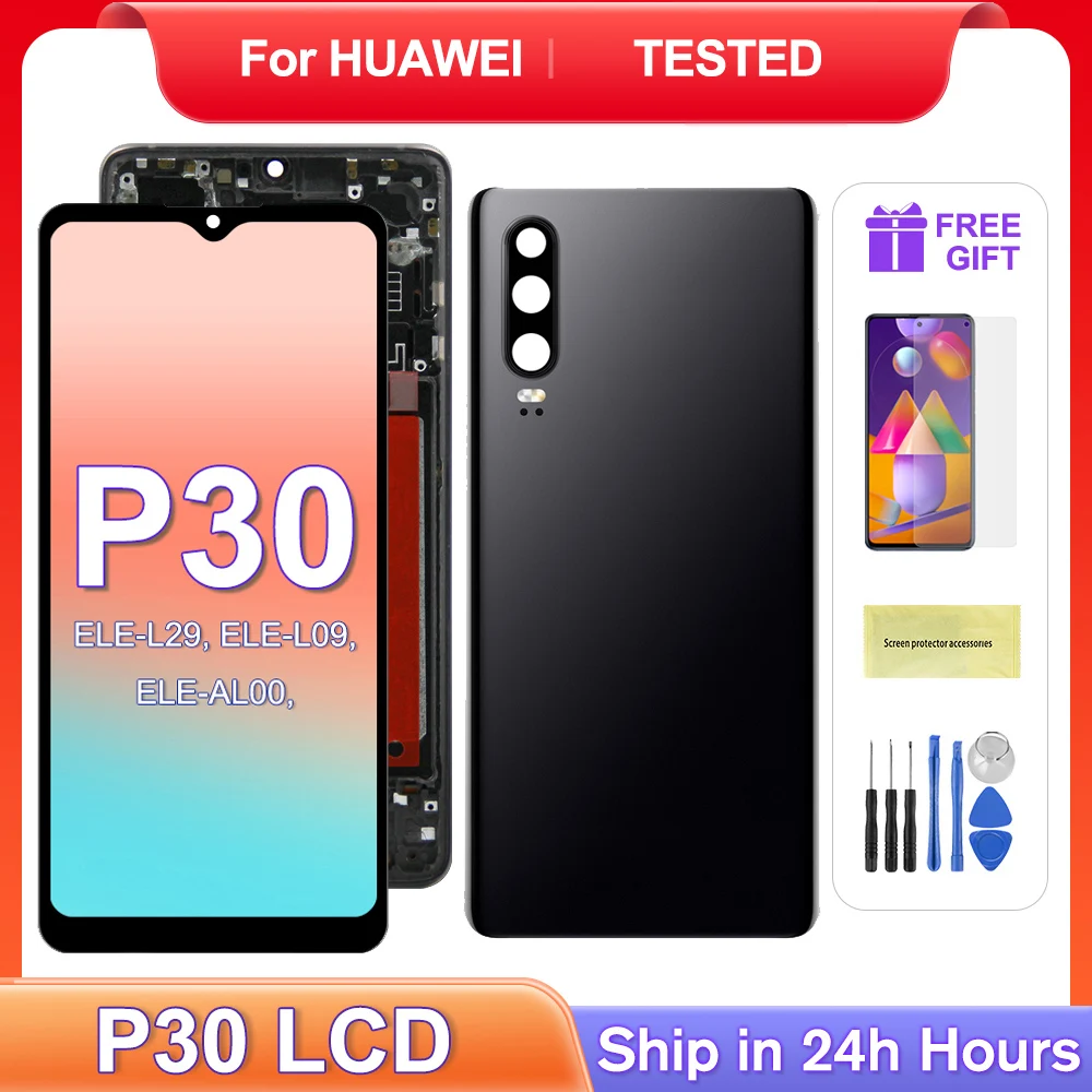 For HUAWEI P30 For ELE-L29 ELE-L09 AL00 TL00 ELE-L04 Tested LCD Display Touch Screen Digitizer Assembly Replacement