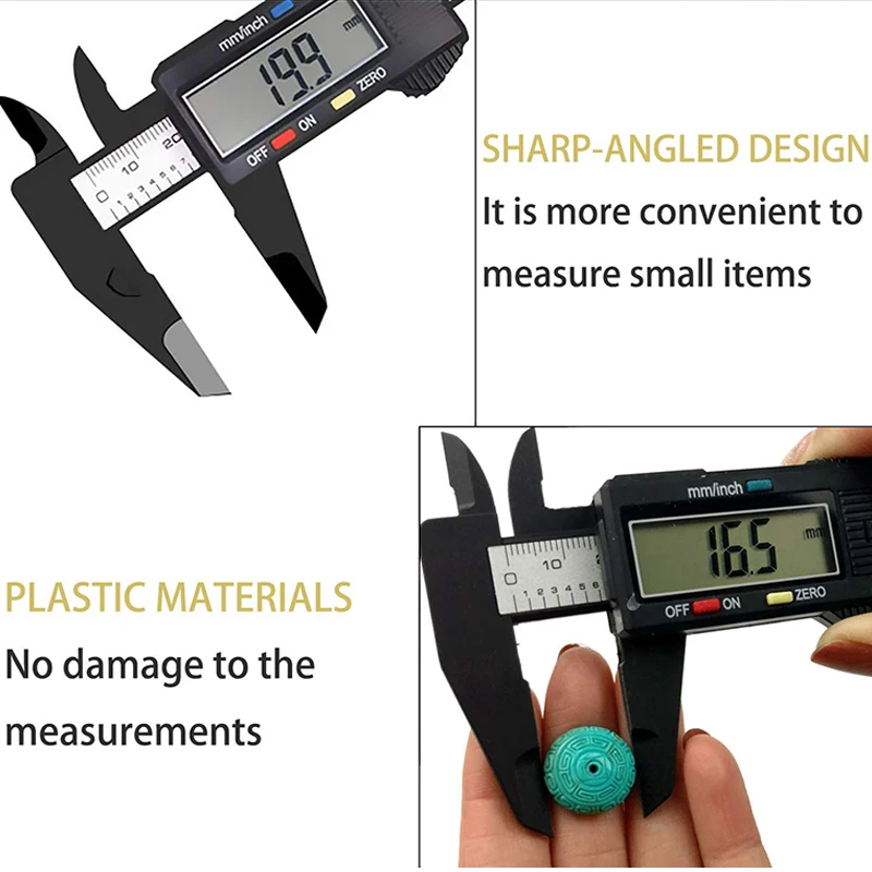 AMR 150mm 100mm Electronic Digital Caliper Carbon Fiber Dial Vernier Caliper Gauge Micrometer Measuring Tool Digital Ruler