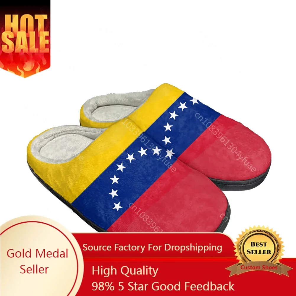 

Hot Venezuela Flag Fashion Cotton Custom Slippers Mens Womens Sandals Plush Casual Keep Warm Shoes Thermal Comfortable Slipper