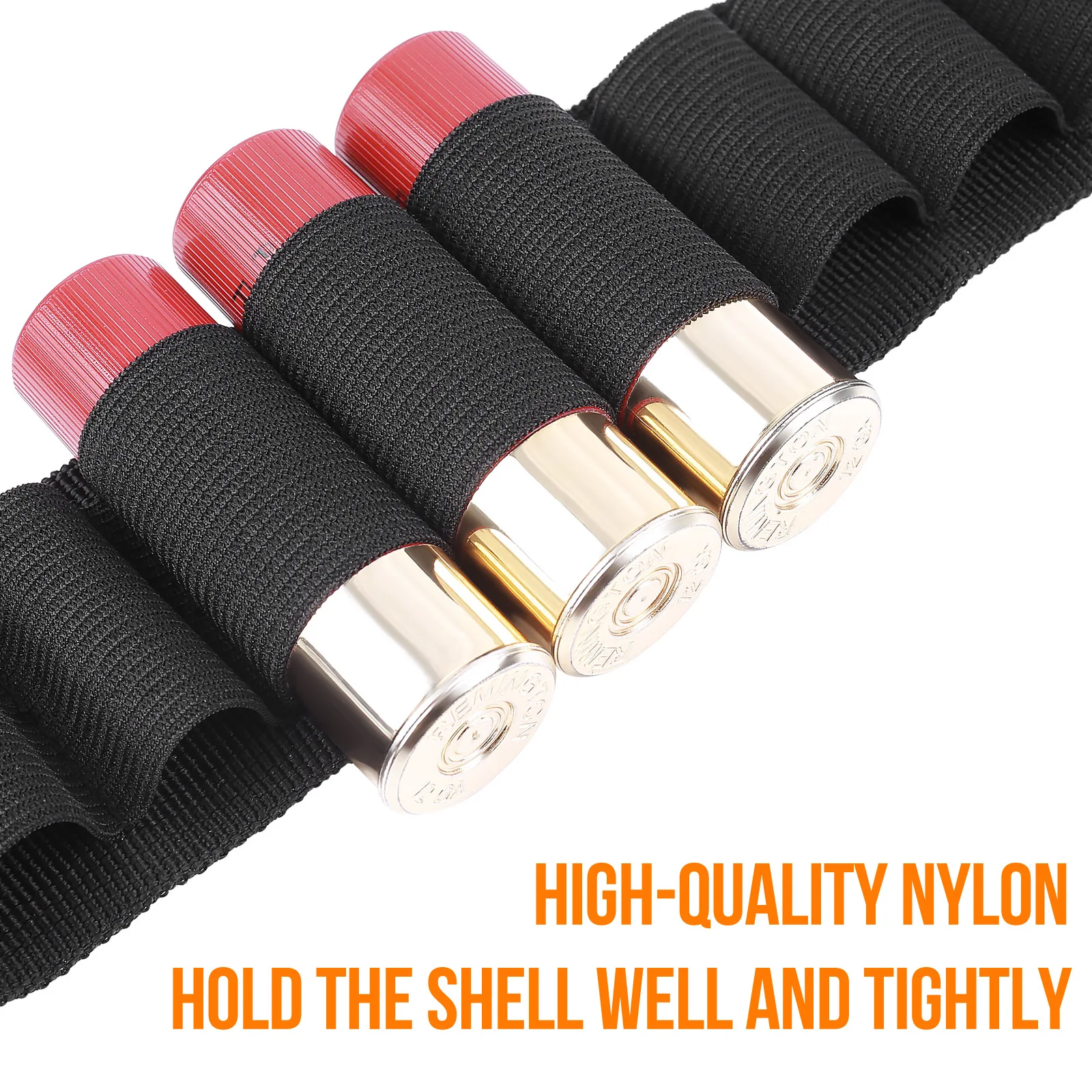 60 Rounds Shotgun Shell Belt Bandolier Holder 12/20 Gauge Rifle Ammo Shotshell Shoulder Belt for Tactical Military or Outdoor