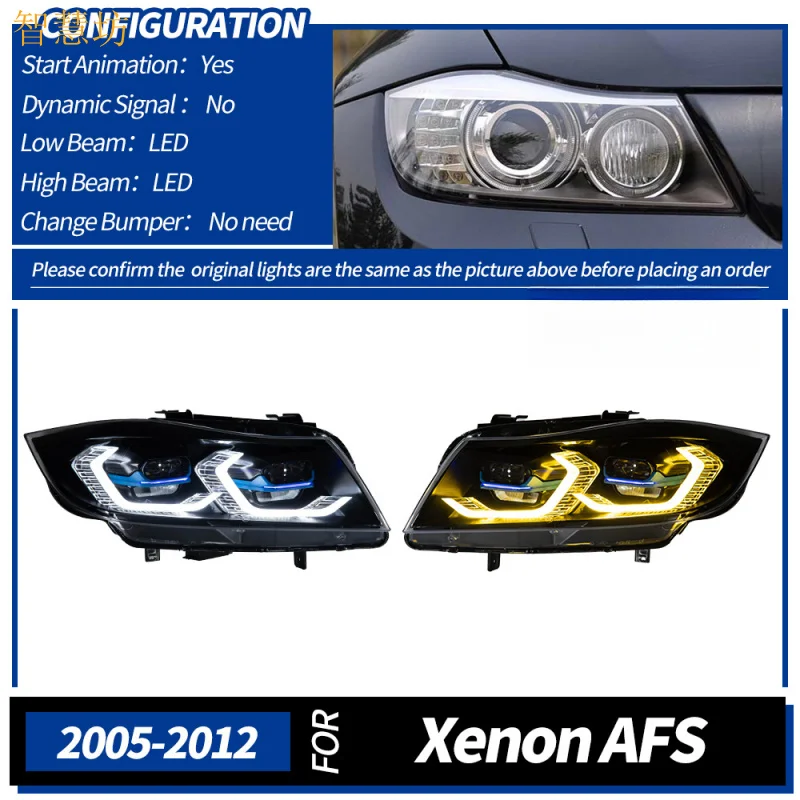 

Suitable for BMW 3 Series E90 Modified New G22 Headlights Dual Light Spoon Headlight Assembly LED Laser Lens Headlights