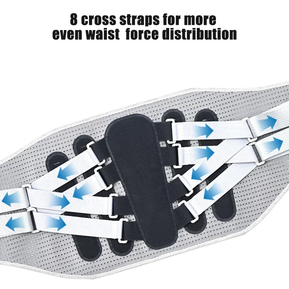 قطعة واحدة من دعامة الظهر القابلة للتعديل للرجال والنساء - حزام دعم قطني مع جبائر العمود الفقري، تخفيف آلام عرق النسا شديدة التحمل للعمل