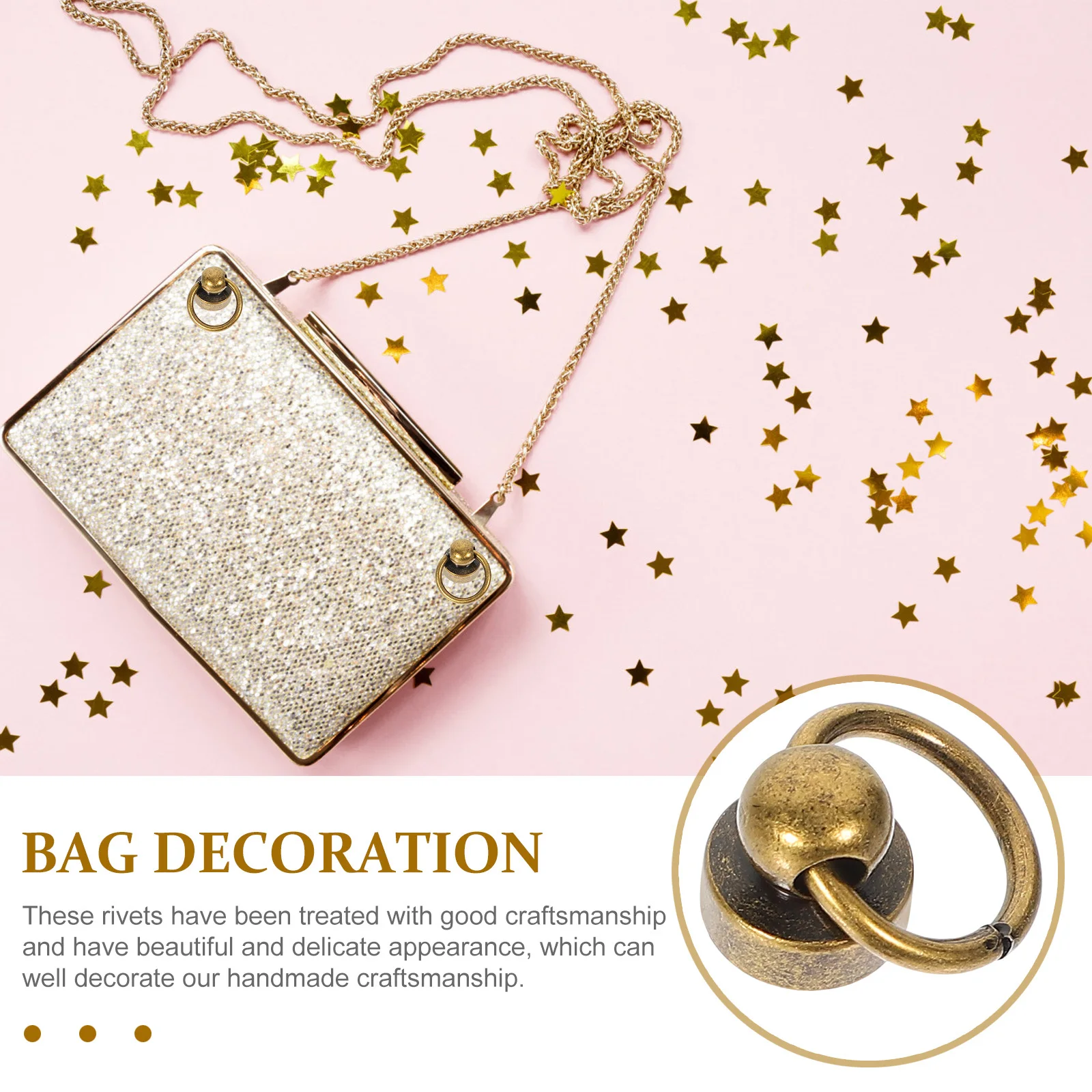 

20 Sets Mobile Phone Case Pull Buckle Rivet Fasteners Kit Rivets Purses Bag Clasp Strap Closures for Making Charm