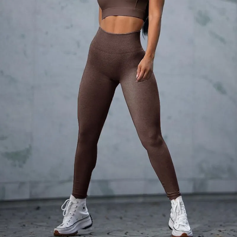 Fitness Sport legginsy damskie bezszwowe siłownia bieganie odzież sportowa do jogi wysoki stan biustonosze Push Up legginsy do biegania kobiet 6207