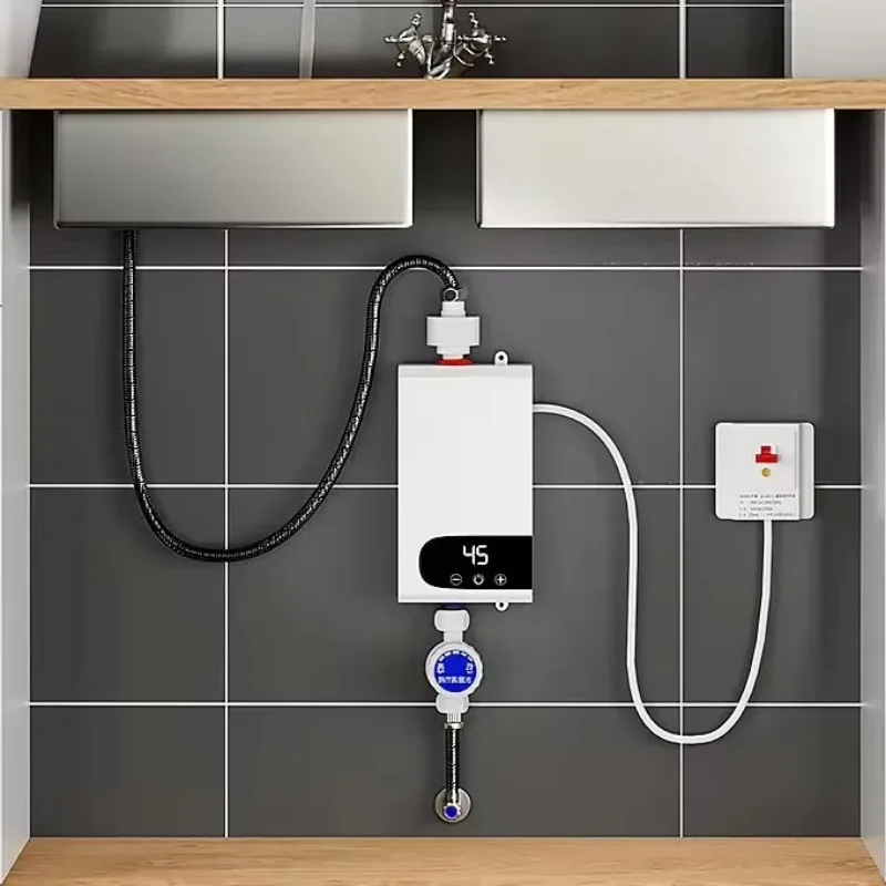 Variable Frequency Electric Water Heater Shower Bath Small Electric Kitchen Treasure Hot and Cold Water Heater view 5