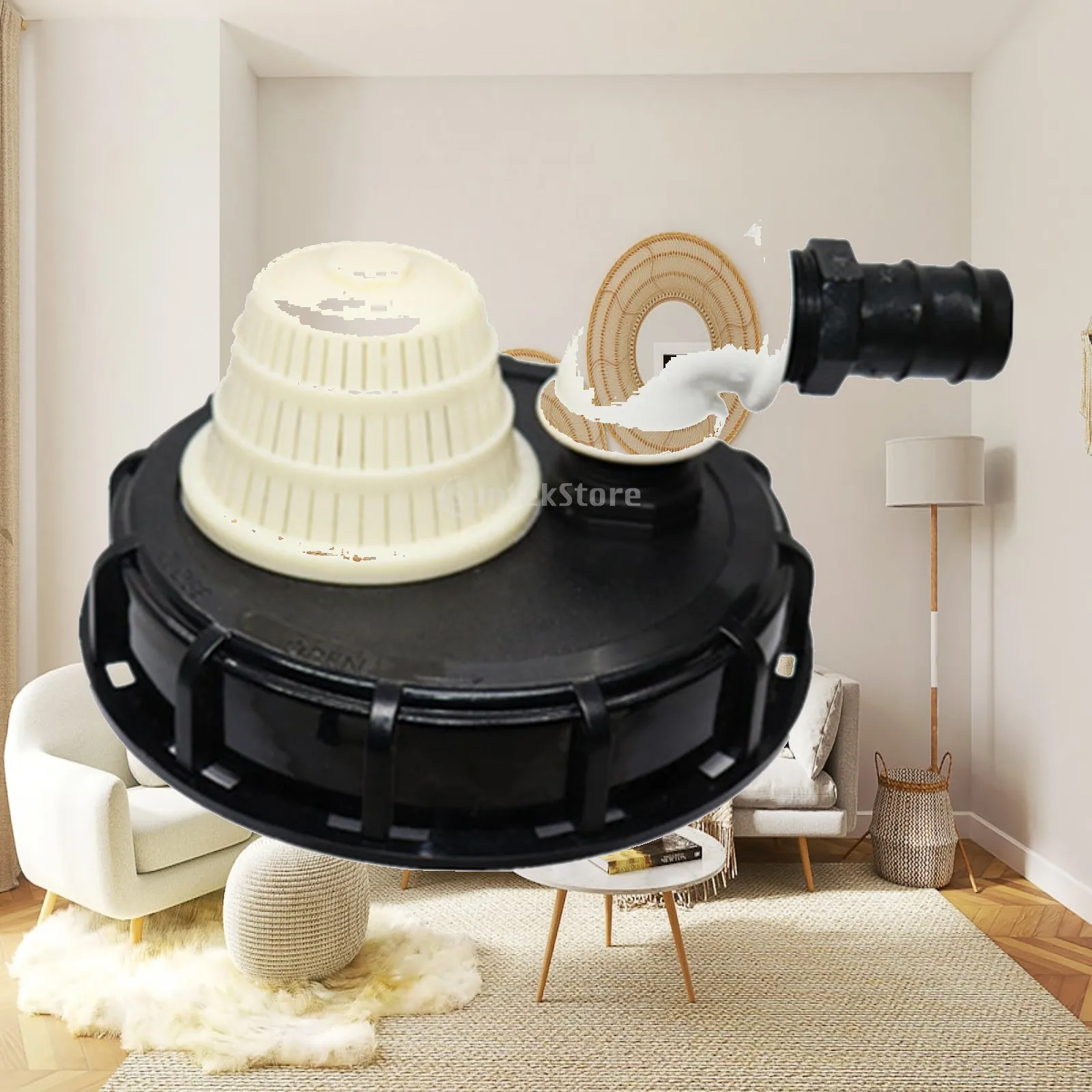 Water Water Lid Fittings Rainwater Industry Degree Nozzle Barrel Coarse Connector Storage Adapter for Garden
