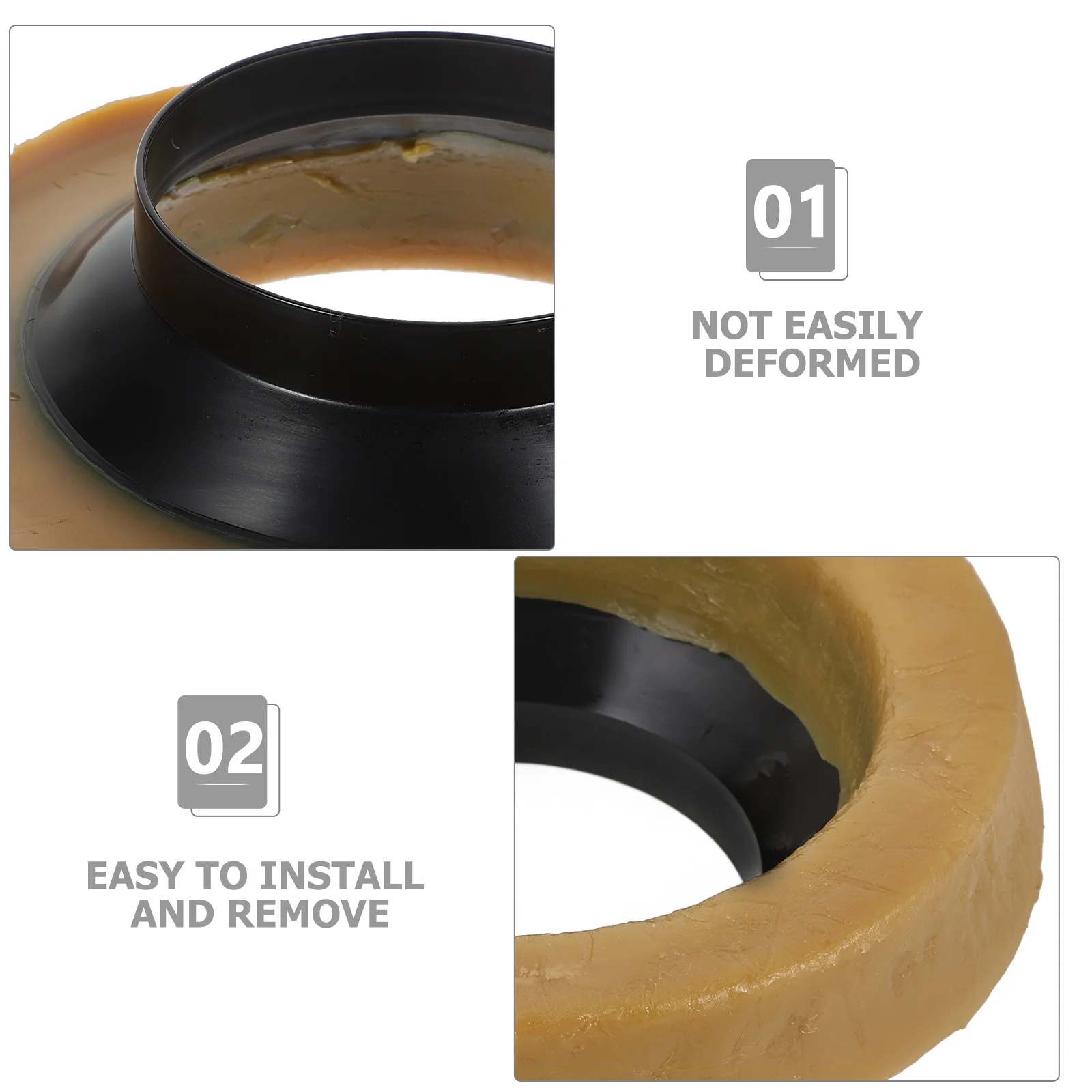 

1Set Durable Toilet Wax Ring Replacement Kit Practical Sealing Part Elongated Round Bowl Gasket Toilet Wax Ring Replacement Kit