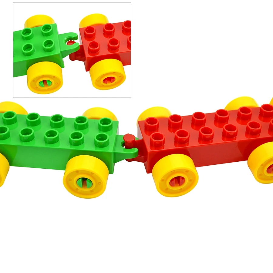 MOC Big Size Traffic Car Train Toys Building Blocks Classic Educational Model Compatible Large Bricks Duploes For Kids Gifts