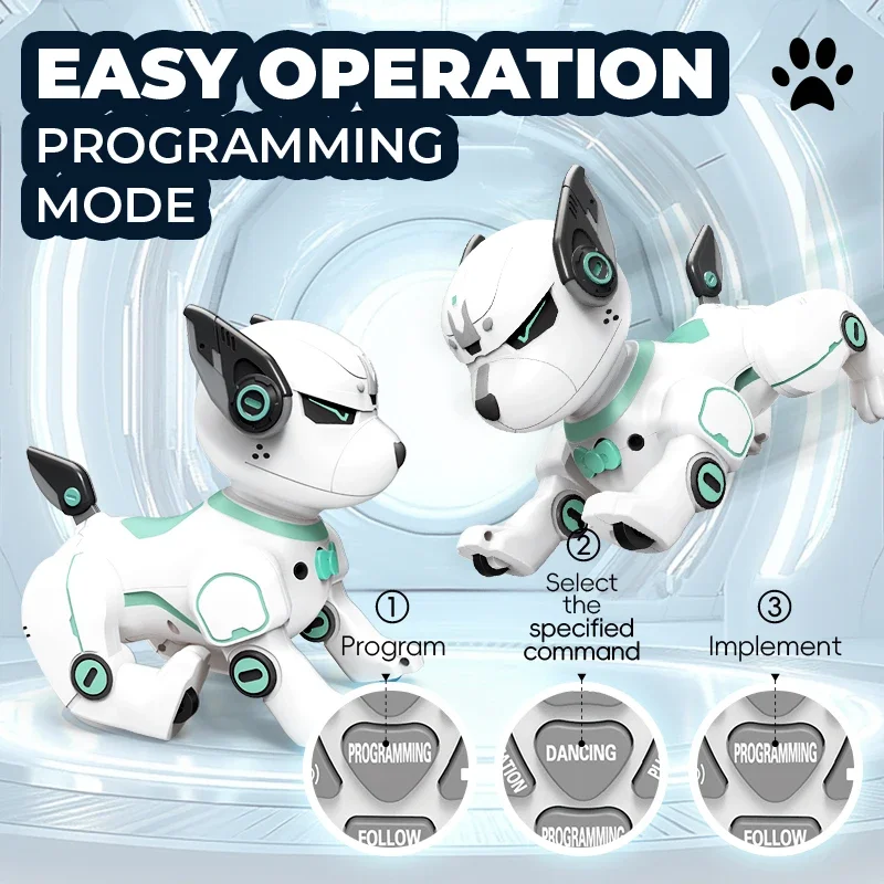 Intelligente robotpuppy interactief speelgoed Radiobesturing Hond Afstandsbediening Huisdier Slimme robots Dieren Speelgoed Verjaardagscadeaus voor kinderen