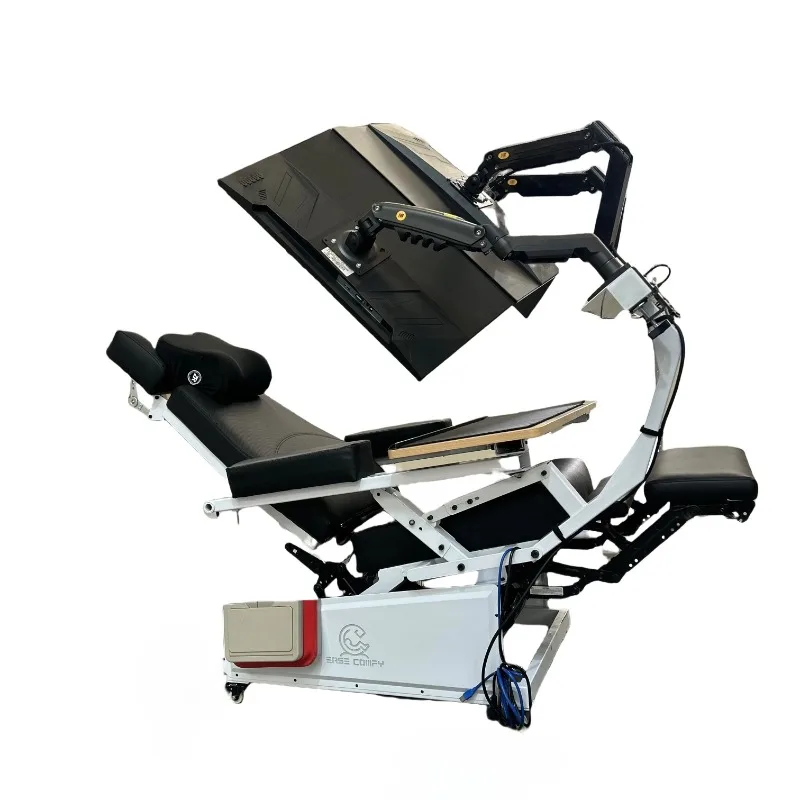 

EASE TRIO 3 Recline Workstation Computer Cockpit for up to 3 Monitors zero g Chair Heat Cool Massage Seat EASE COMFY