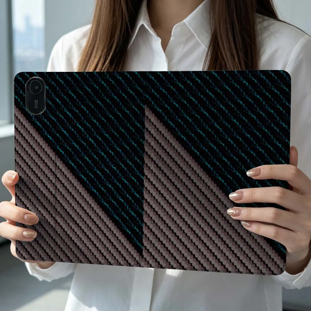 Carbon Fiber Texture Pen Tray For Xiaomi Poco Redmi Pad 8 2 4 C1 6 6S 7 7S SE 9.7 14 11 11.2 12.1 12.5 Inch Tablet Case