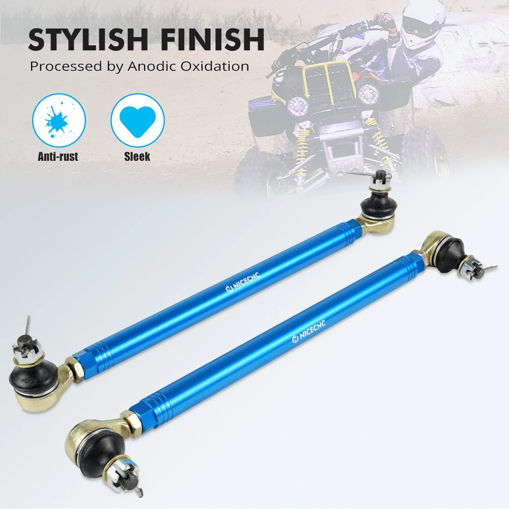 Ball Joint Tie Rod ชุดสําหรับ Yamaha Banshee 1988-2006 YFZ350D 1992 YFZ350T 1987 6061-T6 อลูมิเนียม ATV อุปกรณ์เสริม