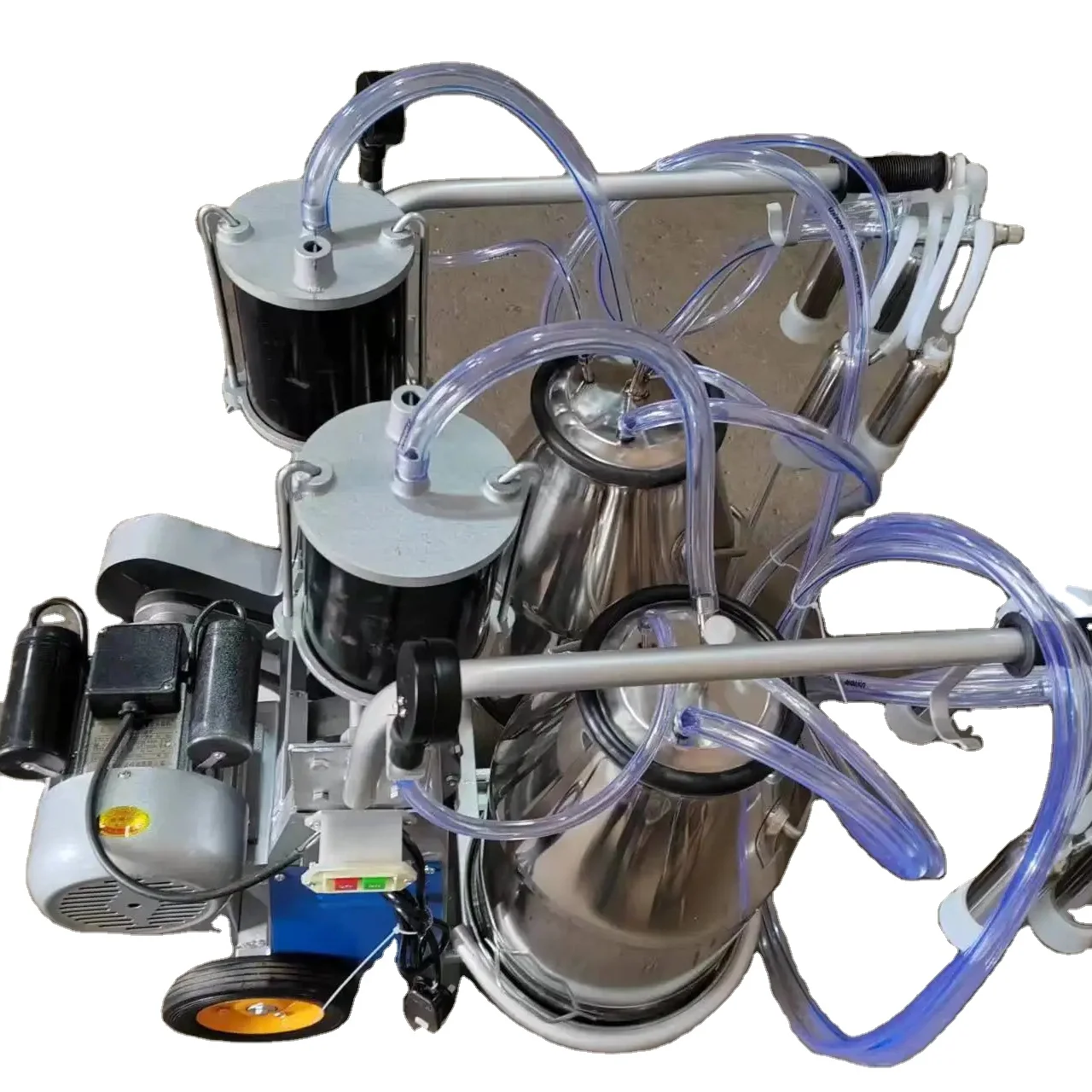 

Two Nipple Piston Milking Machine 25L Milk Can Automatic Milking Machine HJ-CM011PD