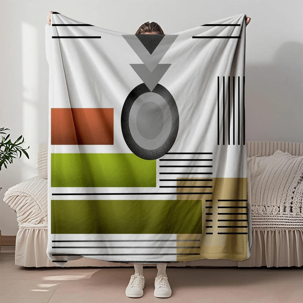 

Flannel Bed Ethnic Tribal Blanket Abstract Geometric Design With Hospitality Bedding Plush Throw Hypoallergenic Anti-pilling