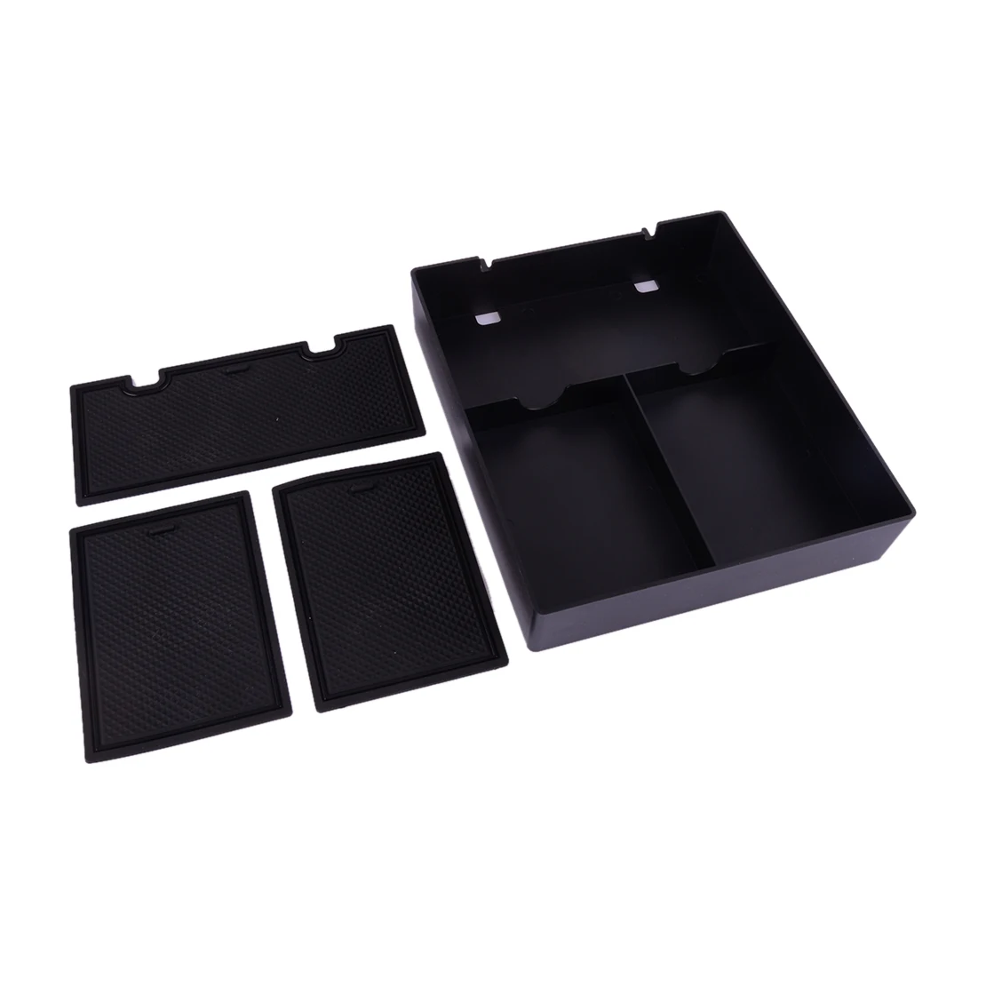 Black Car Front Center Console Storage Box Insert Organizer Tray Fit for Rivian R1T R1S 2022-2023