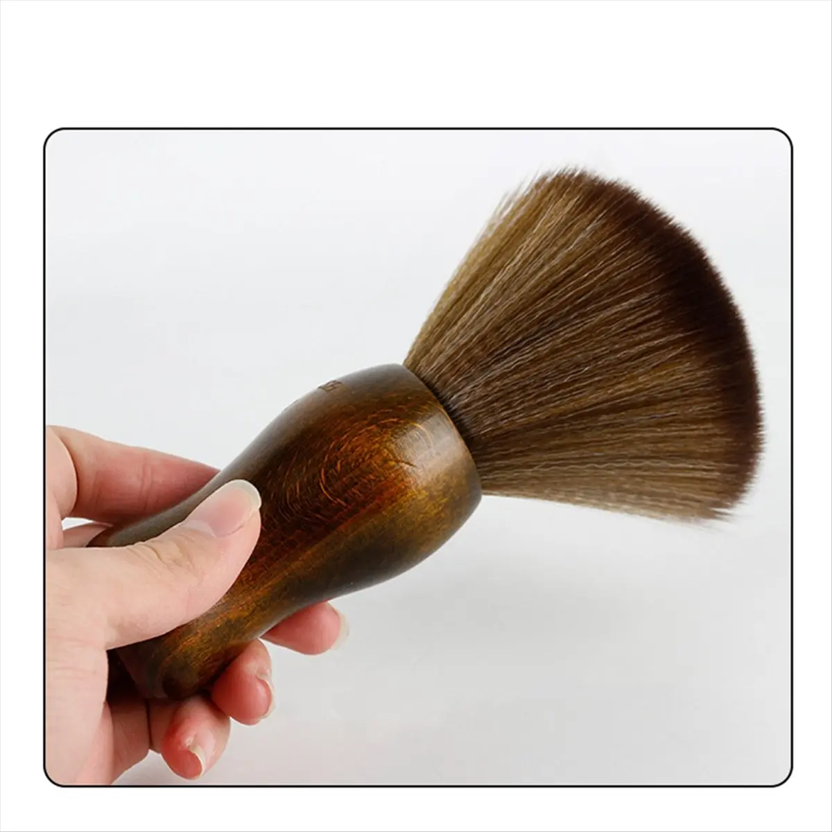 A85P Anti-Static Solid Wood Cleaning Brush for Vinyl LP CD Turntable, Computer Keyboard Dustproof Soft Fur Sweep Accessories