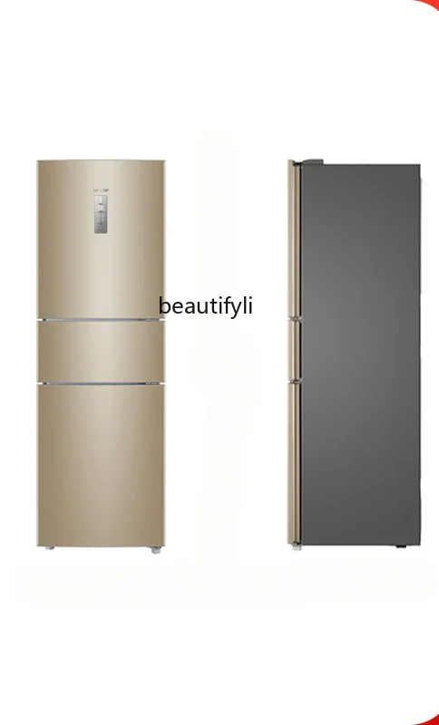 Commander 218L three-door first-class air-cooled and frost-free rental home small refrigerator