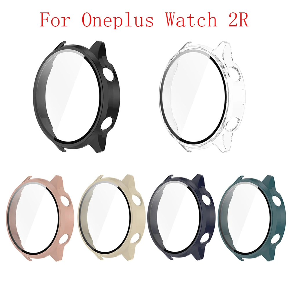 2Pcs Screen Protector Case for Oneplus Watch 2R, Anti-Scratch Shockproof Bumper Protective Shell.