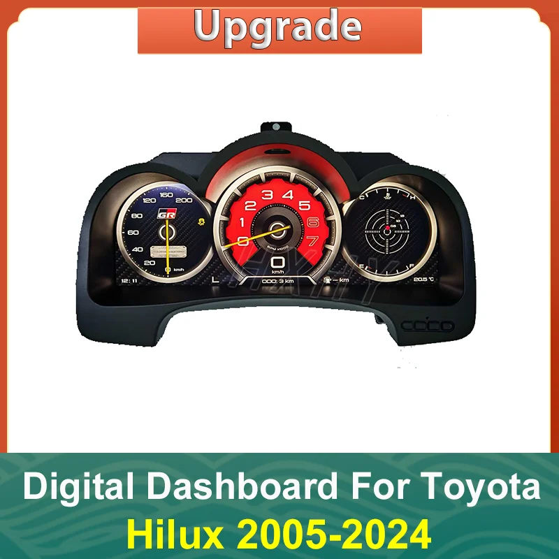 أحدث مجموعة أدوات LINUX الرقمية للسيارة الأصلية لعام 2026 عداد السرعة LCD مشغل لوحة القيادة لسيارة Toyota Hilux 2005-2024 #1