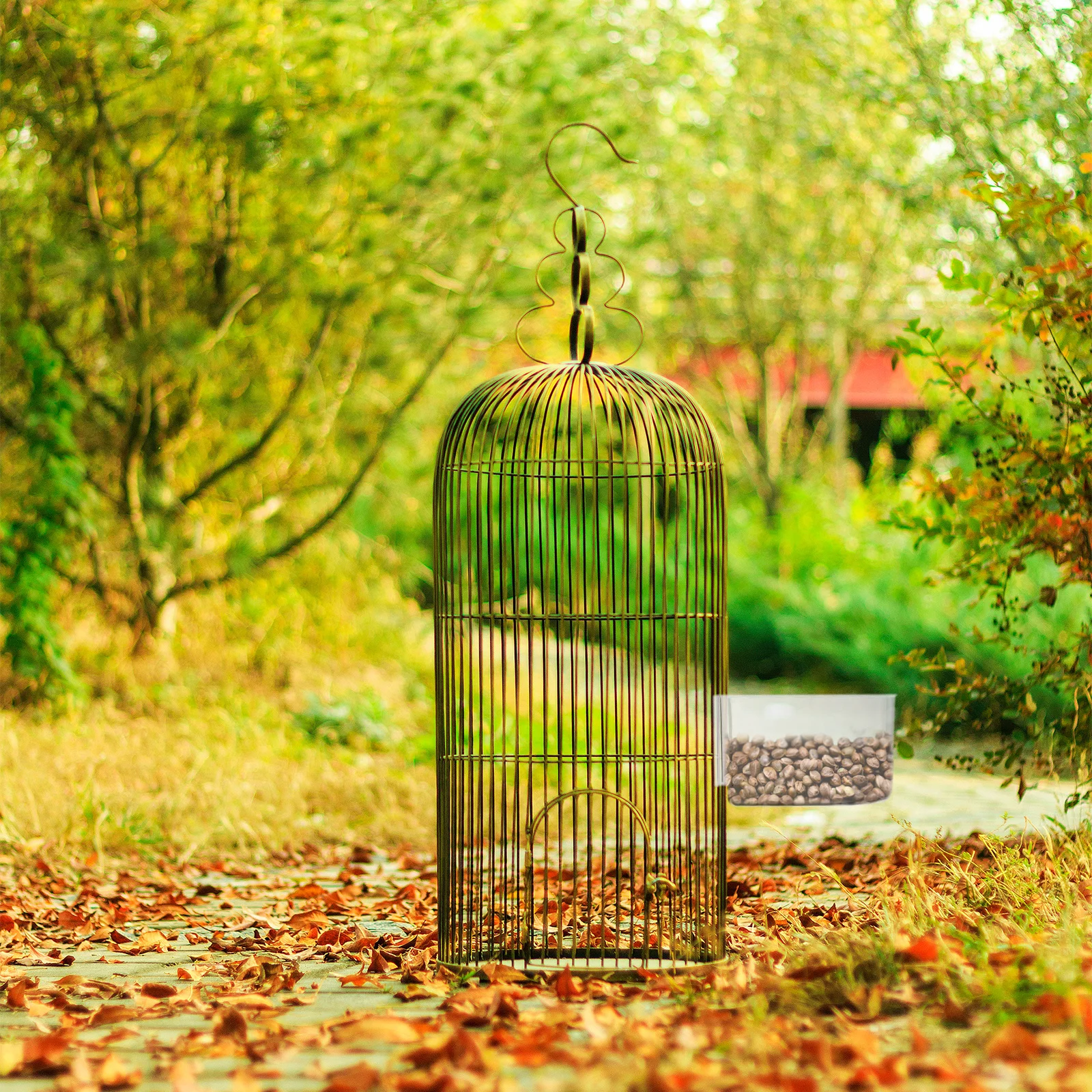 

Bird Feeder Cage Food Bowl Feeding Dishes Container Accessory Replacement Clear