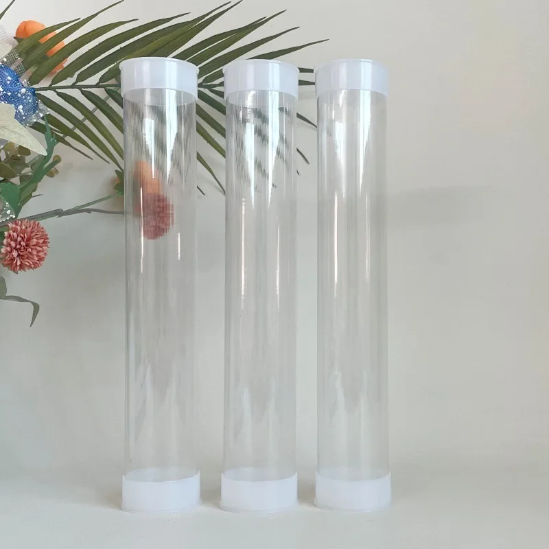 Transparent Plastic Storage Tubes,Golf ball PC Clear Rigid Round Storage Tube with White Lid, Storage 3 balls,6 balls