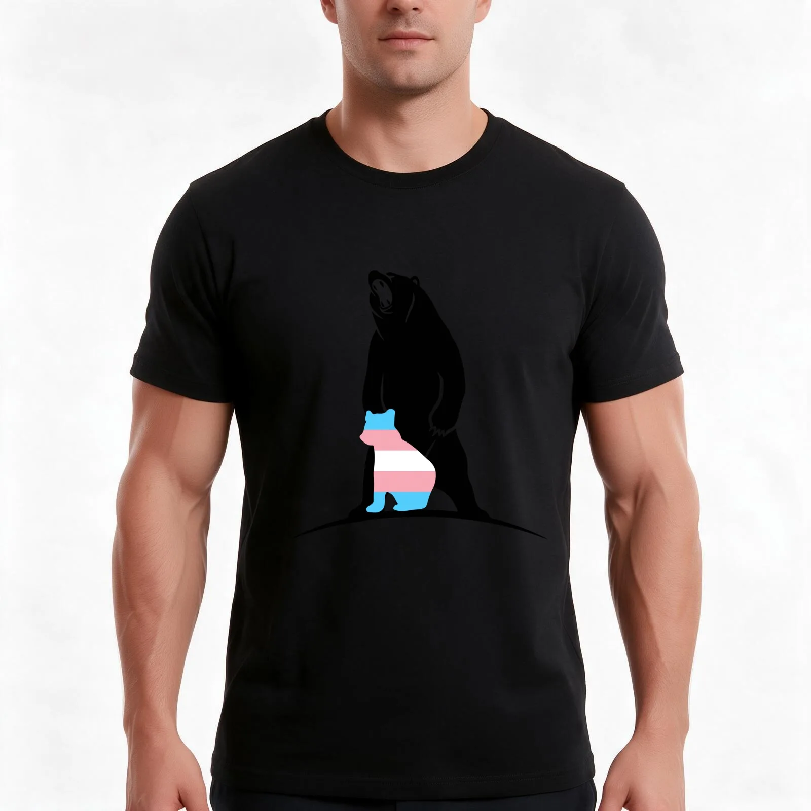 DEFEND TRANS YOUTH T-Shirt Summer Casual Cotton Tee Oversized Streetwear Tops Vintage Graphic Print Loose Fit Short Sleeve