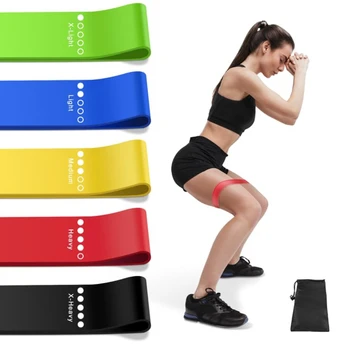 Exercise Bands Resistance Bands Set With 5 Resistance Levels Skin-Friendly for Indoor…