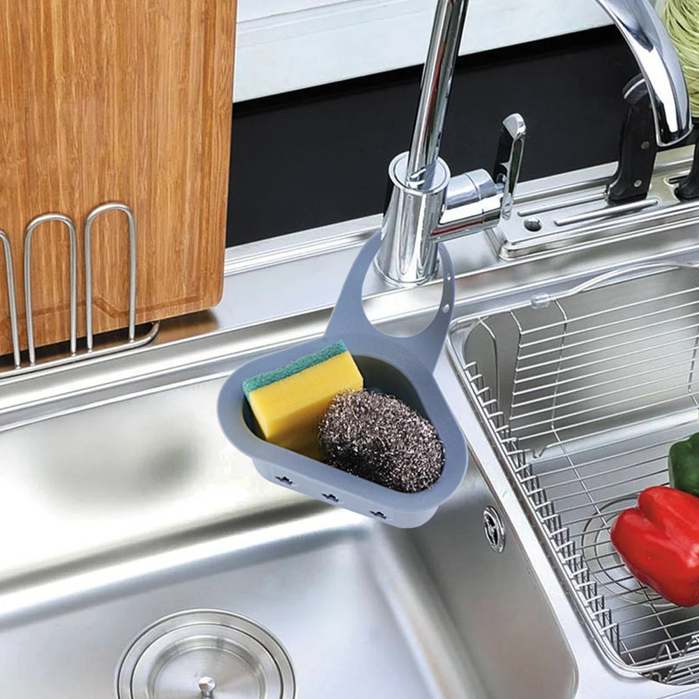 

Faucet Sink Hanging Bag High-Quality Storage Rack for Kitchen Bathroom Sponge Soap Holder Space-Saving Drainer Basket Home