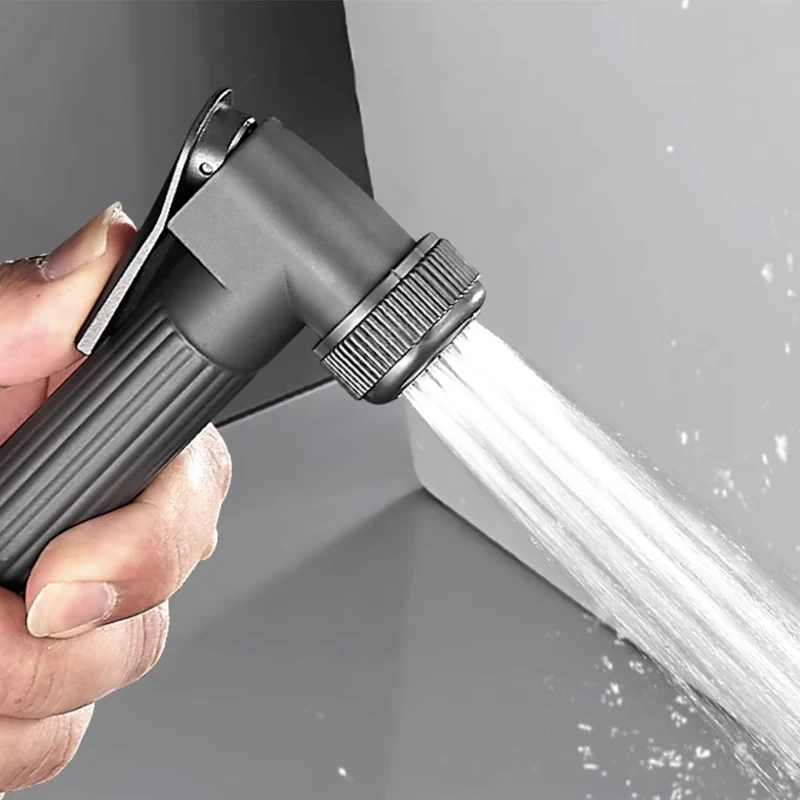 Portable Bidet Sprayer - Grey Muslim Shower, Toilet Bidet Faucet, Handheld Hygienic Spray Gun for Bathroom Cleaning