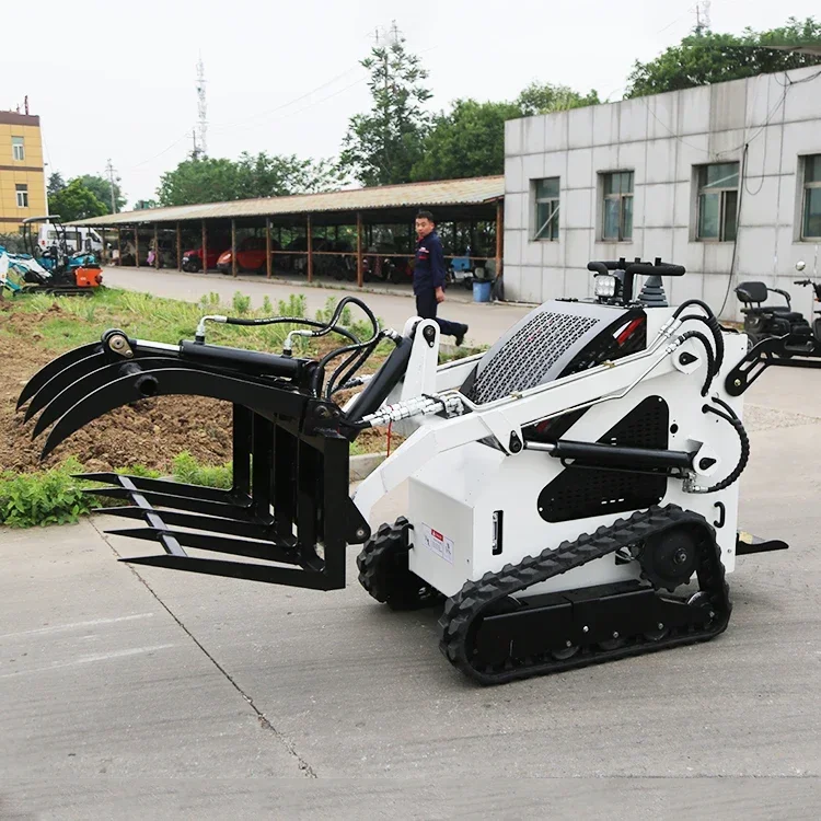 

Cheap Price High Quality Small Crawler Skid Steer Loader (With Bucket) Walk Behind Crawler Skid Steer Loader