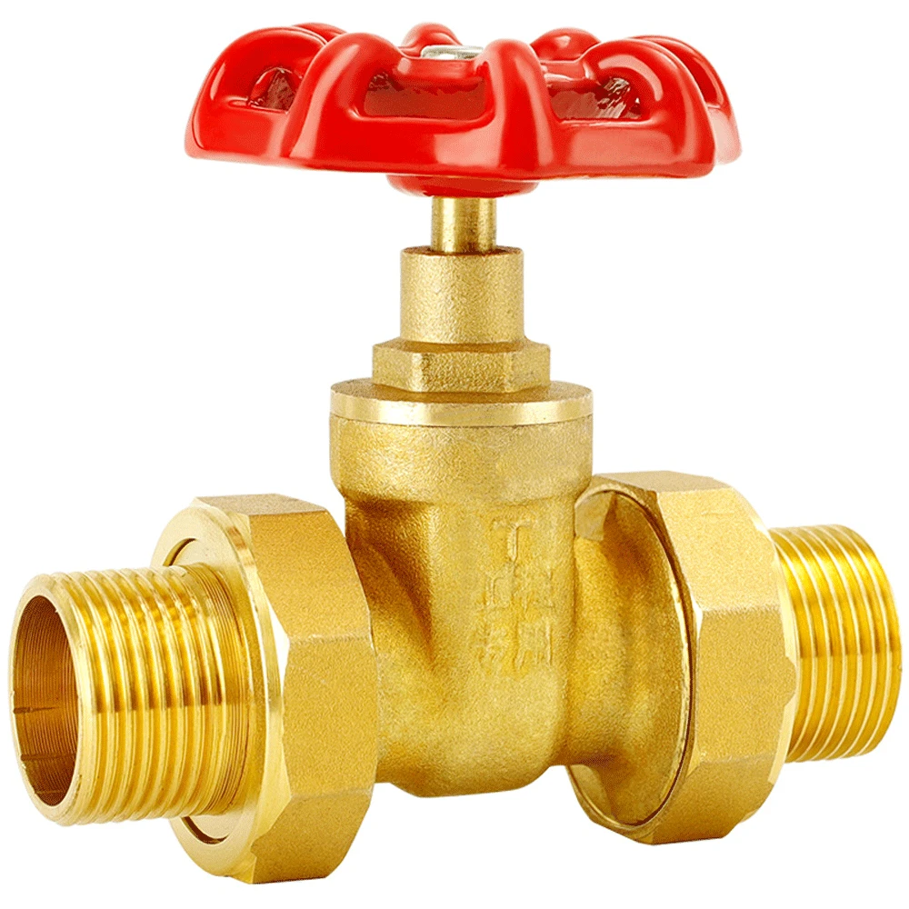 

Thickened Male To Male Thread Gate Valve Union Pipe Fitting Water Meter Tap Water Meter Tube Brass 1/2" 3/4" 1" Connection Pipe