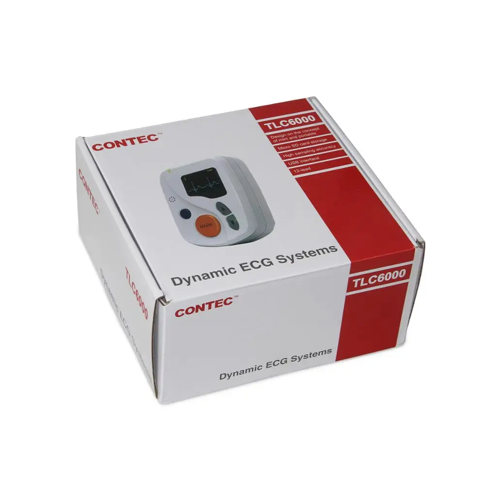 CONTEC Dynamic 12 Leads ECG Holter Systems 48 Hours Recorder,2GB Card,​Analyzer Software(Download Online) TLC6000