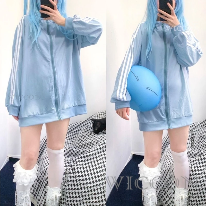 Rimuru Tempest Cosplay Anime That Time I Got Reincarnated As A Slime Costume Halloween Uniform Trench Wig Daily Set