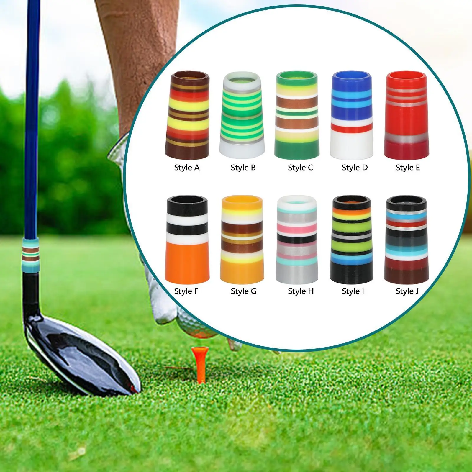 

Set of 10 Golf Iron Ferrules for Taper Tip Wedge Club Repair Parts