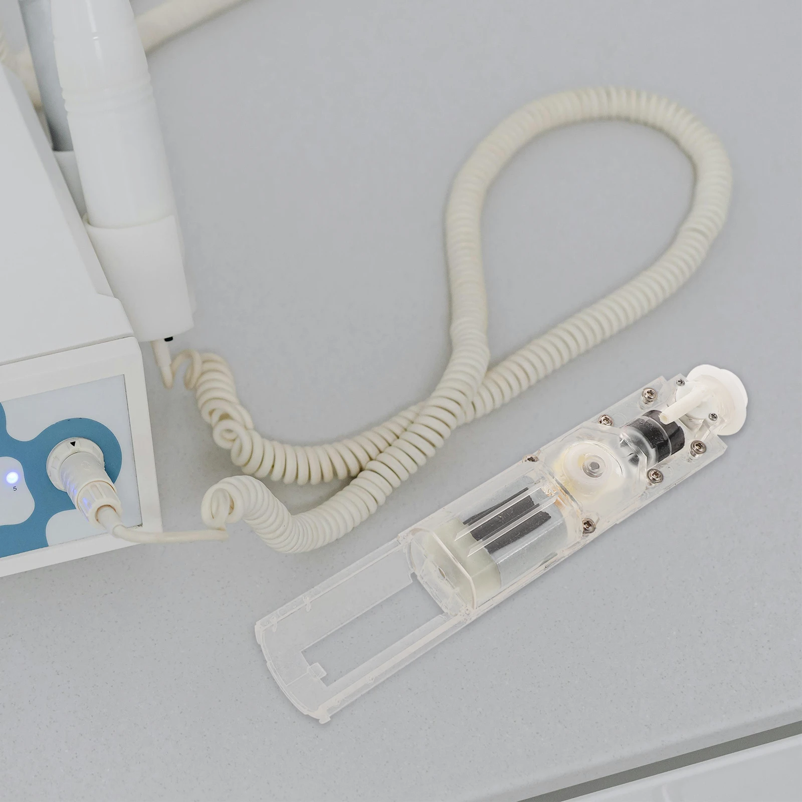 Bomba de lavagem dentária de alta pressão, 2 peças, dc, transparente, engenharia, plástico, acessório de irrigação dentária para fio dental de água