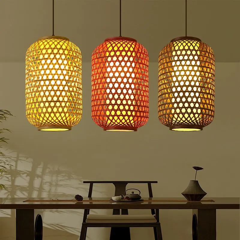 

Bamboo Lantern Bamboo Woven Bamboo Woven Lampshade Hotel Chain Can Be Customized for Printing Advertising Outdoor Chandelier Anc