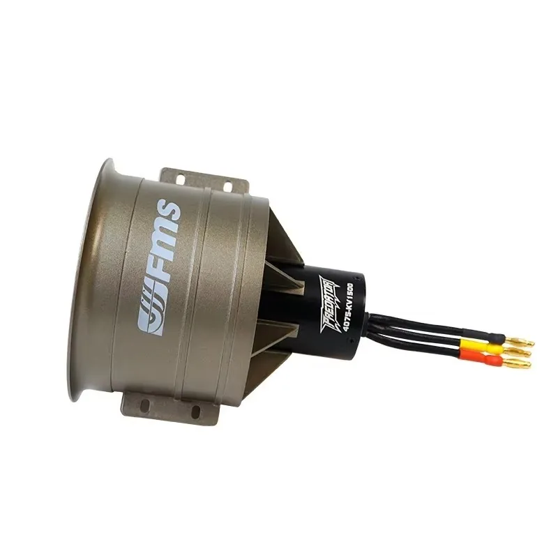 RoRuSFMS 90mm Pro Metal EDF Power System - 12 Blades, 8S, 4075-1500KV Motor For RC Fixed-Wing Jets
