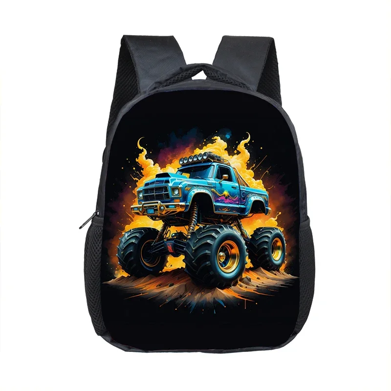 12 Inch Cool Cartoon Shark Truck Child Backpacks Semi Trailer Trucks School Bags Boys Girls Bookbags Kids Toddler Bags Gift