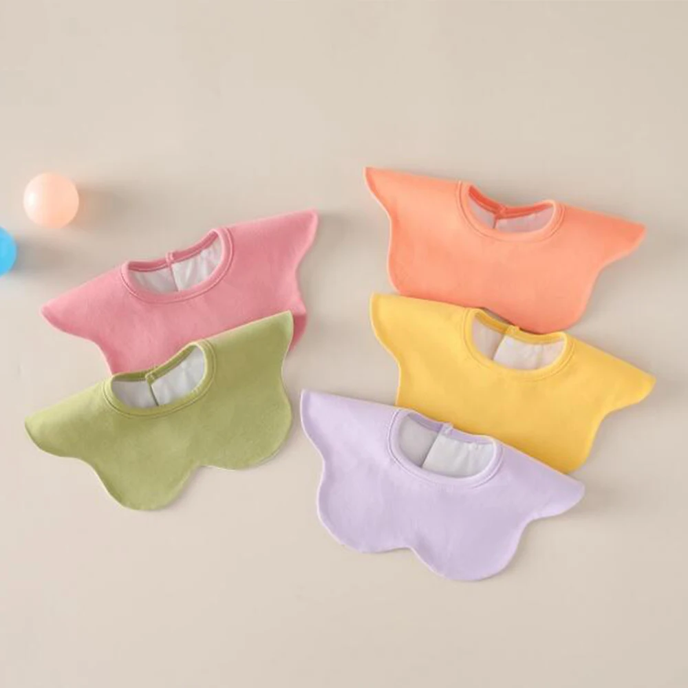 Baby Bibs Waterproof Baby Apron For Feeding Round Neck Rotatable Saliva Towel Baby Drool Teeth Bibs Newborn Accessories