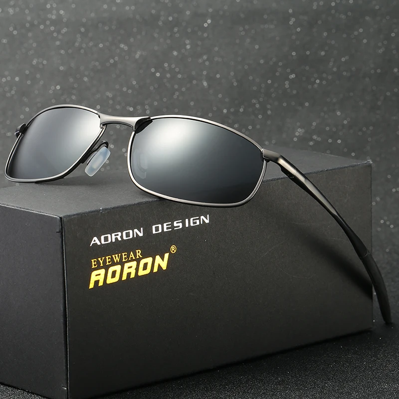 نظارات شمسية مستقطبة للرجال بإطار معدني خفيف الوزن UV400 للقيادة والخارجية #5