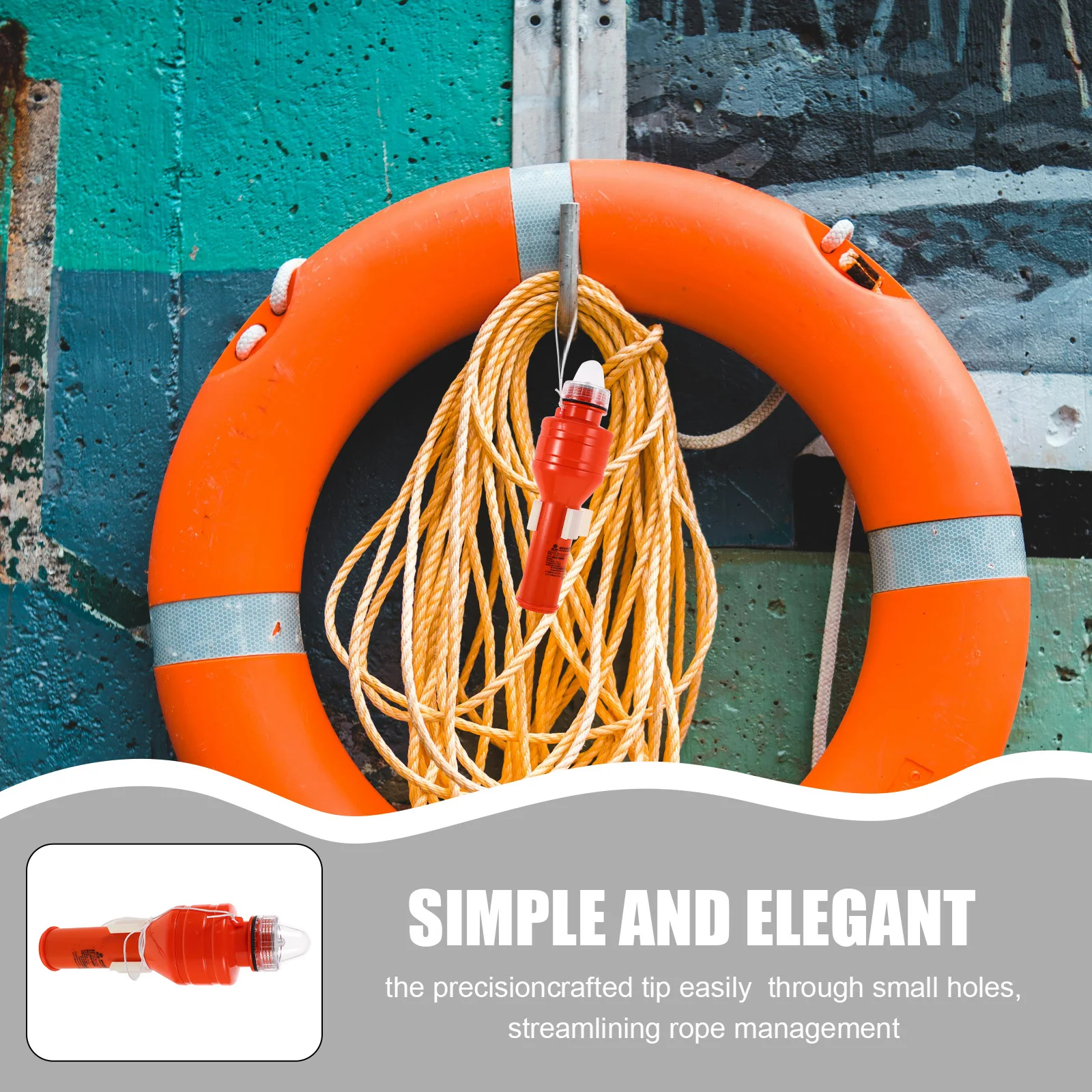 Self-Igniting LED Lifebuoy Marker Light High Visibility Waterproof Emergency Locator Lamp for Nighttime Rescue Hiking Safety