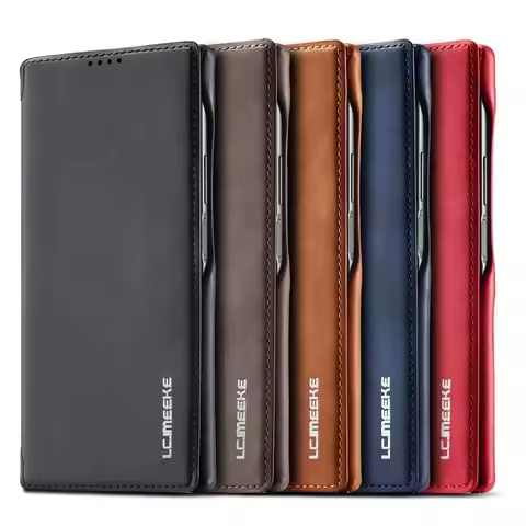 Luxury Ultra Thin Leather Case Flip Cover for Samsung S23 S22 S21 S20 FE Ultra S10 S9 S8 Plus A53 A54 A12 A22 A52 A31 A51 A71