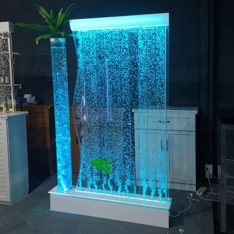 LED Bubble Waterfall Wall Panel Room Divider Interior Design Home Decoration Light Emitting Diode Water View Partition