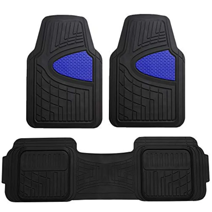 

Car Floor Mats - Heavy-Duty Rubber Floor Mats for Cars, Universal Fit Full Set, Trimmable Automotive Floor Mats, Climaproof Flo