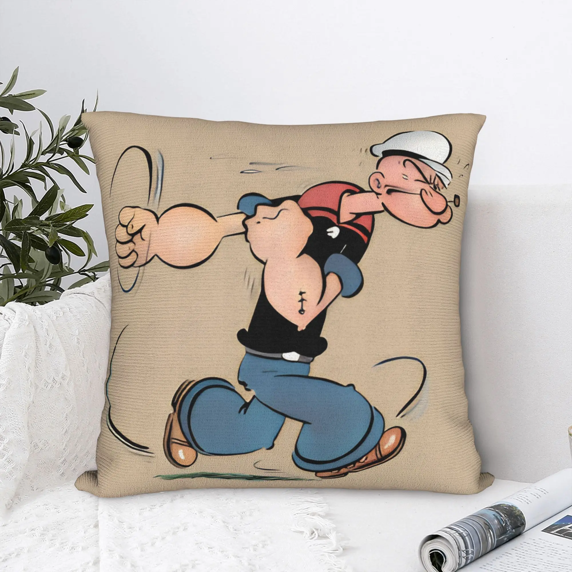 Bluto and Olive Oyl Pillowcases  Cute Funny Pillow Case For Living Room Bed Chair Graphic Pillow Cover