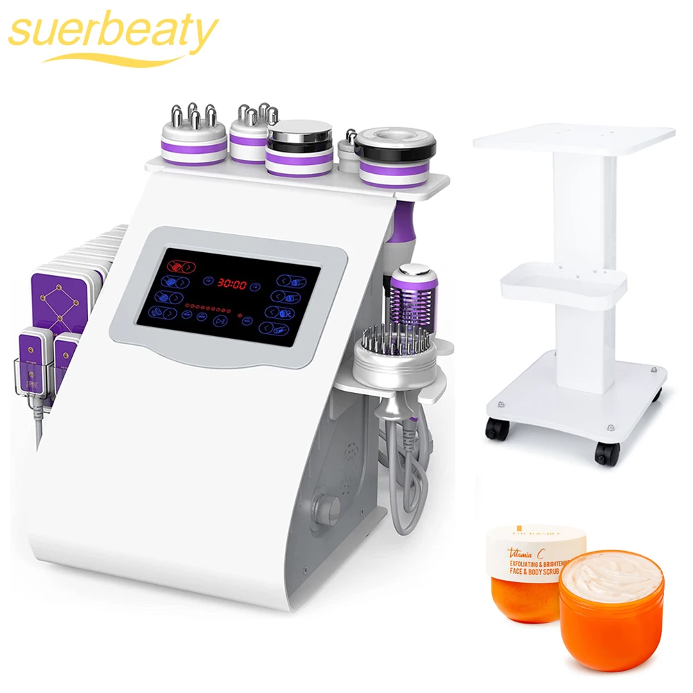 6/9 In 1 Cavitation Machine 40k Body Slimming Radiofrequency Skin Tightening Facial Care Tool for Salon Home Use