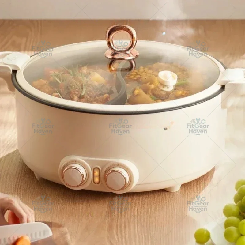 Home Use Multifunctional Electric Hot Pot 220V Large Capacity Student Dorm Frying Cooker